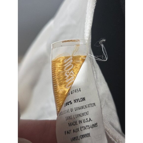 Barbizon VTG Dainty Maxi Slip Floral White Lace Feminine Romantic Sz Large - Picture 6 of 6